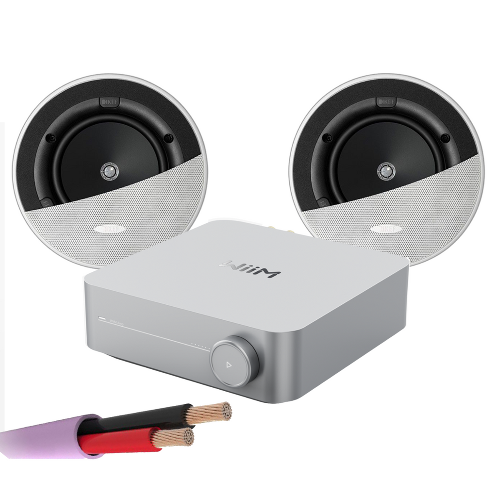 WiiM AMP + X2 KEF Ci160.2CR - In Ceiling Speakers