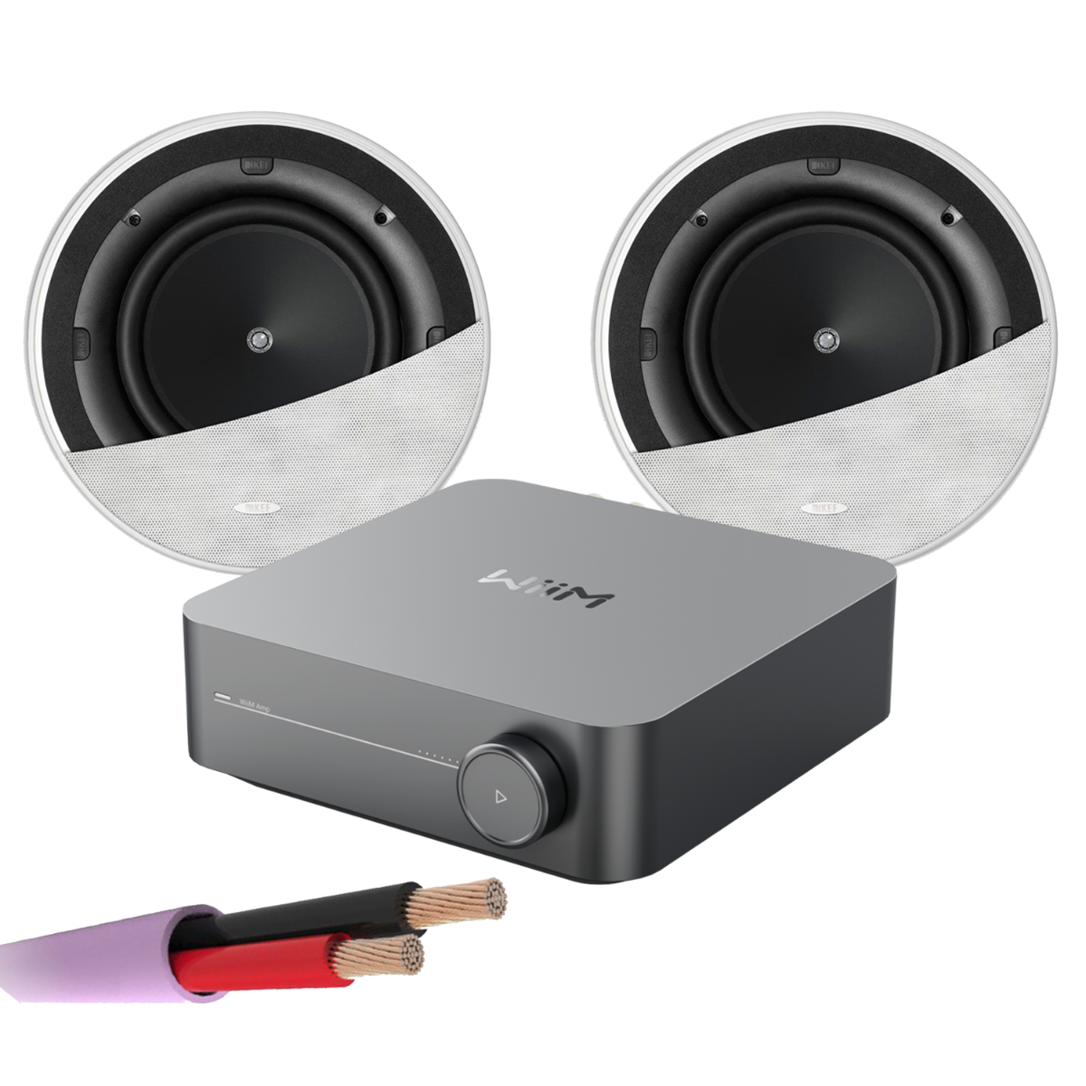 WiiM AMP + X2 KEF Ci200.2CR - In Ceiling Speakers