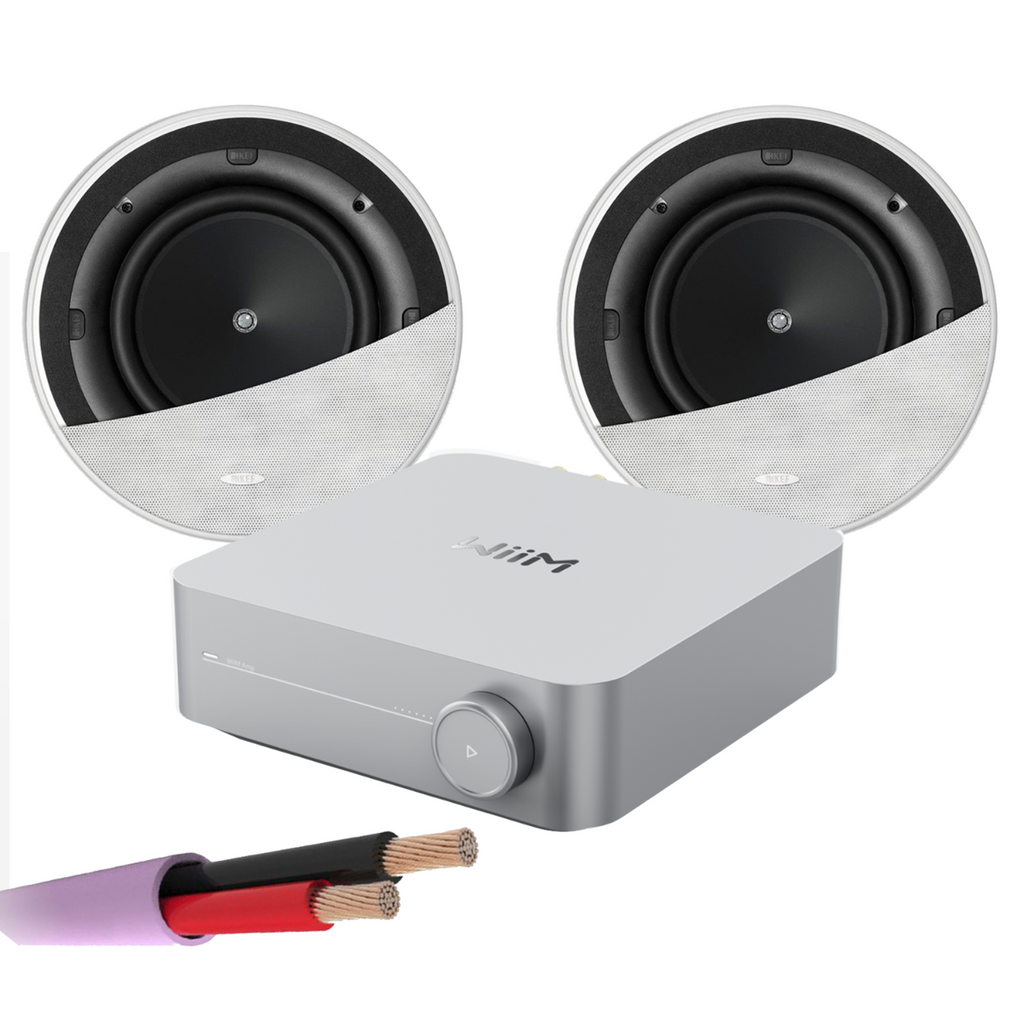 WiiM AMP + X2 KEF Ci200.2CR - In Ceiling Speakers