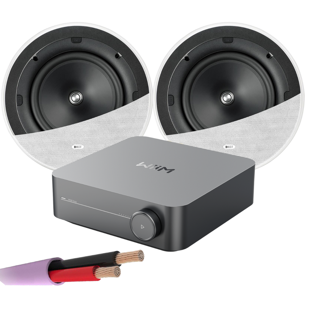 WiiM AMP + X2 KEF Ci200ER - Architectural Ceiling Speakers
