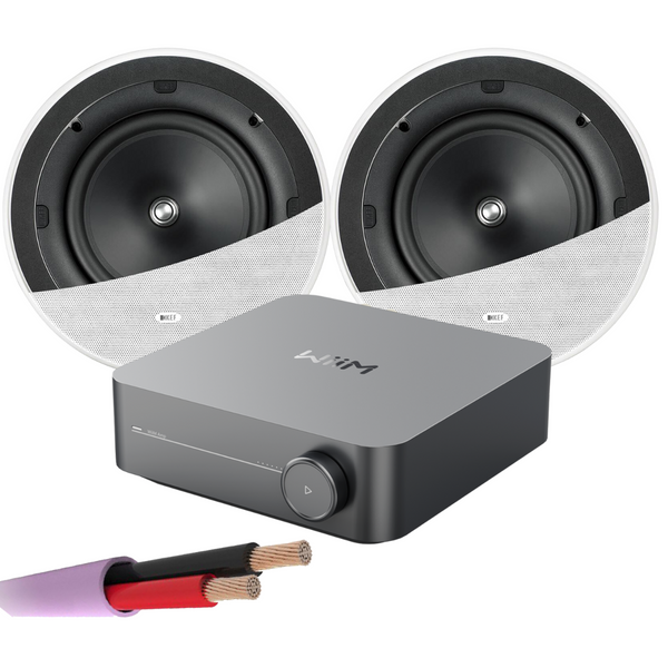 WiiM AMP + X2 KEF Ci200ER - Architectural Ceiling Speakers