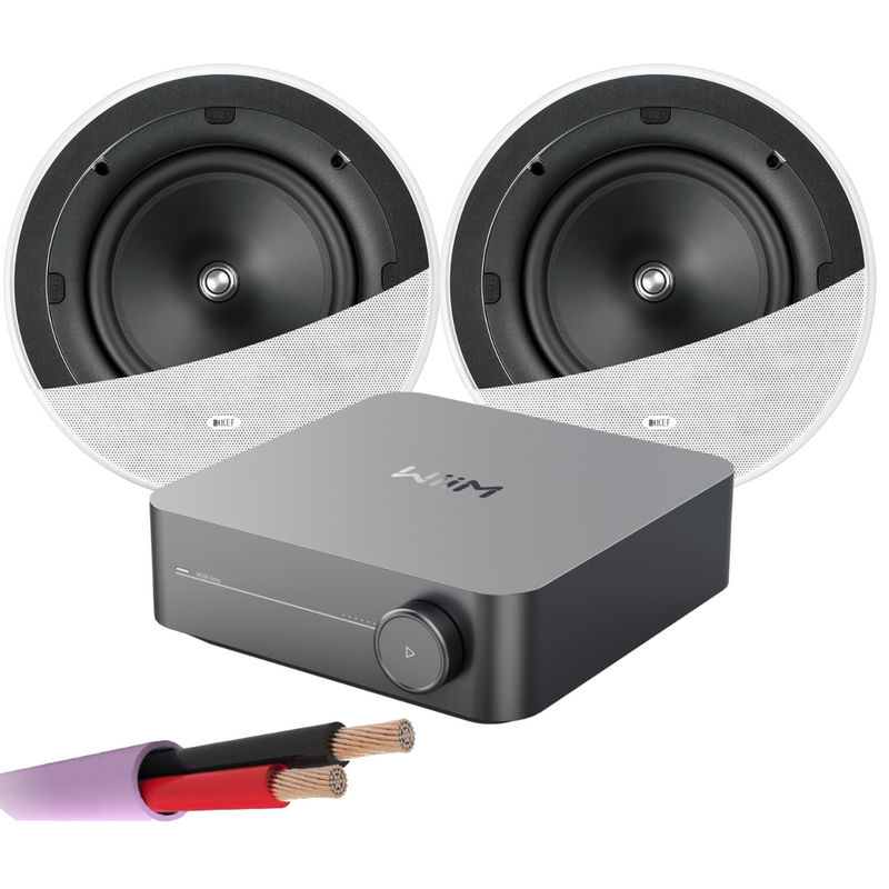 WiiM AMP + X2 KEF Ci200ER - Architectural Ceiling Speakers