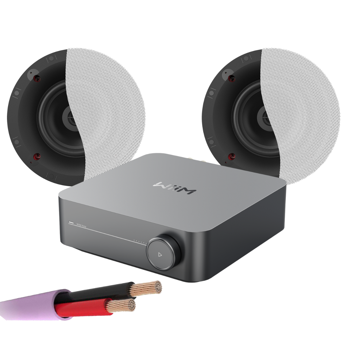 WiiM AMP + X2 Klipsch CS-16C II - 6.5" In Ceiling Speakers