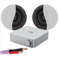 WiiM AMP + X2 Klipsch CS-18C - 8" In Ceiling Speakers