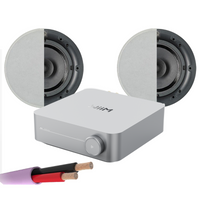 WiiM AMP + x2 Q Install Qi65CB In-Ceiling Speakers