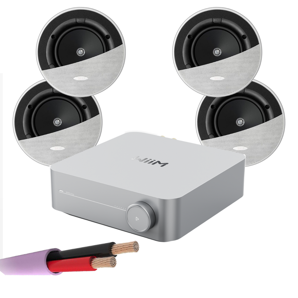 WiiM AMP + X4 KEF Ci130.2CR - In Ceiling Speakers