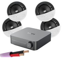 WiiM AMP + X4 KEF Ci130ER - Architectural Ceiling Speakers
