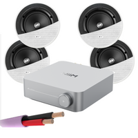 WiiM AMP + X4 KEF Ci130ER - Architectural Ceiling Speakers
