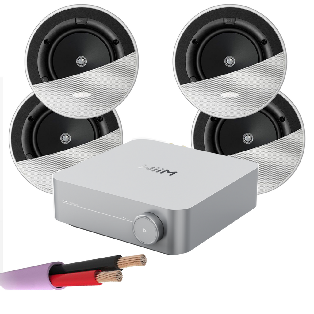 WiiM AMP + X4 KEF Ci160.2CR - In Ceiling Speakers