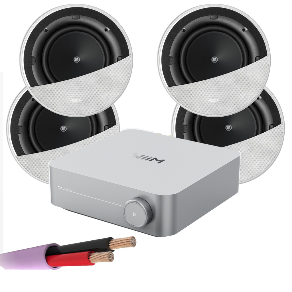 WiiM AMP + X4 KEF Ci200.2CR - In Ceiling Speakers
