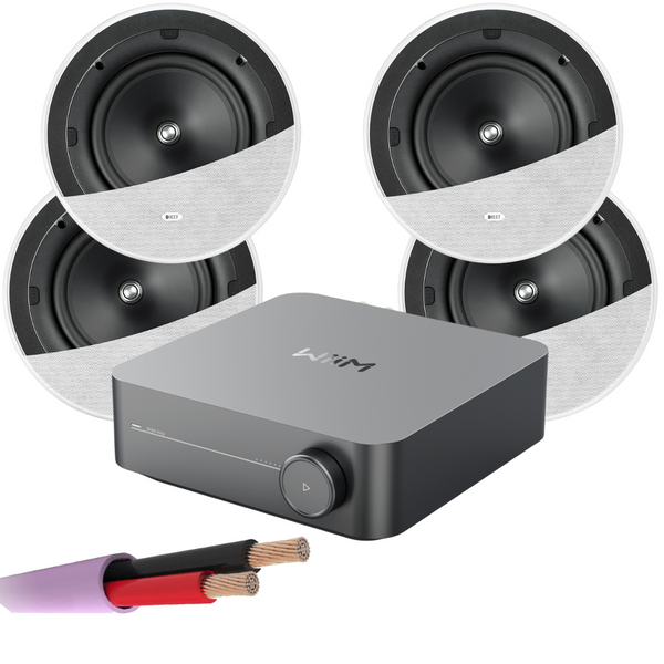WiiM AMP + X4 KEF Ci200ER - Architectural Ceiling Speakers
