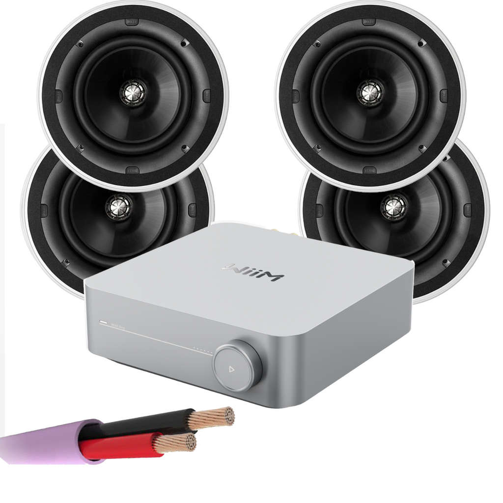 WiiM AMP + X4 KEF Ci200QR - In Ceiling Speakers