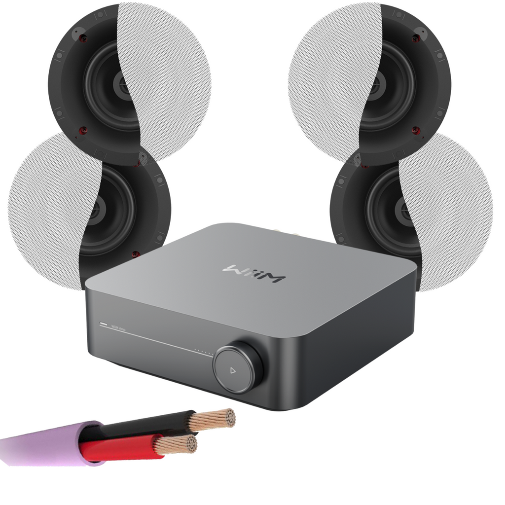 WiiM AMP + X4 Klipsch CS-16C II - 6.5" In Ceiling Speakers