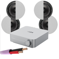 WiiM AMP + X4 Q Install Qi65C - Professional 6.5" In Ceiling Speakers