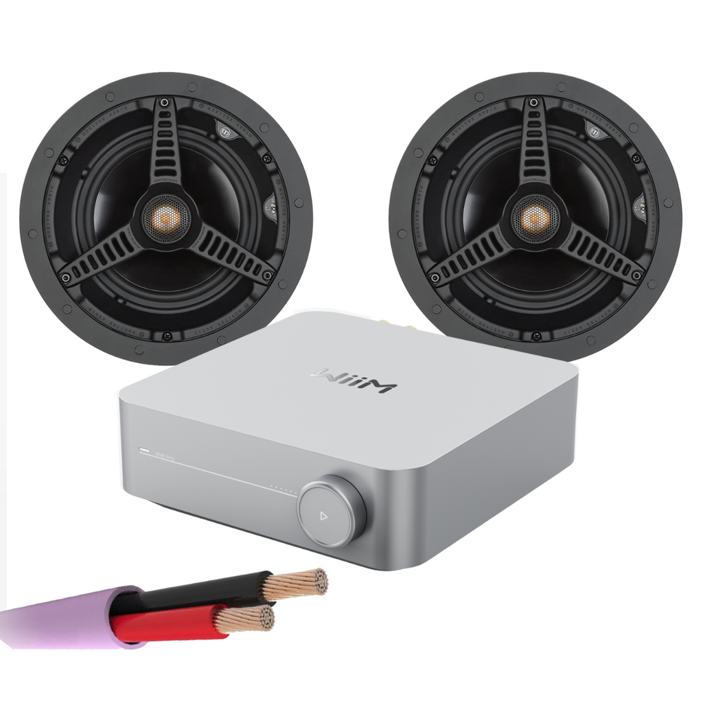 WiiM AMP + X2 Monitor Audio C165 - In Ceiling Speaker