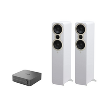 WiiM AMP Pro Music Streaming Amplifier + Q Acoustics 3050c Floor Standing Speakers Package and 5 metres Classic 79 Strand
