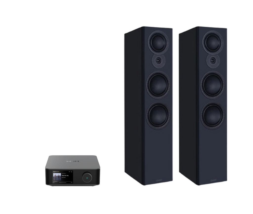 WiiM AMP Ultra Network Stereo Amplifier + Mission LX-6 MKII Floor Standing Speakers Package and 5 metres Classic 79 Strand