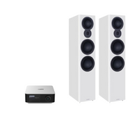 WiiM AMP Ultra Network Stereo Amplifier + Mission LX-6 MKII Floor Standing Speakers Package and 5 metres Classic 79 Strand