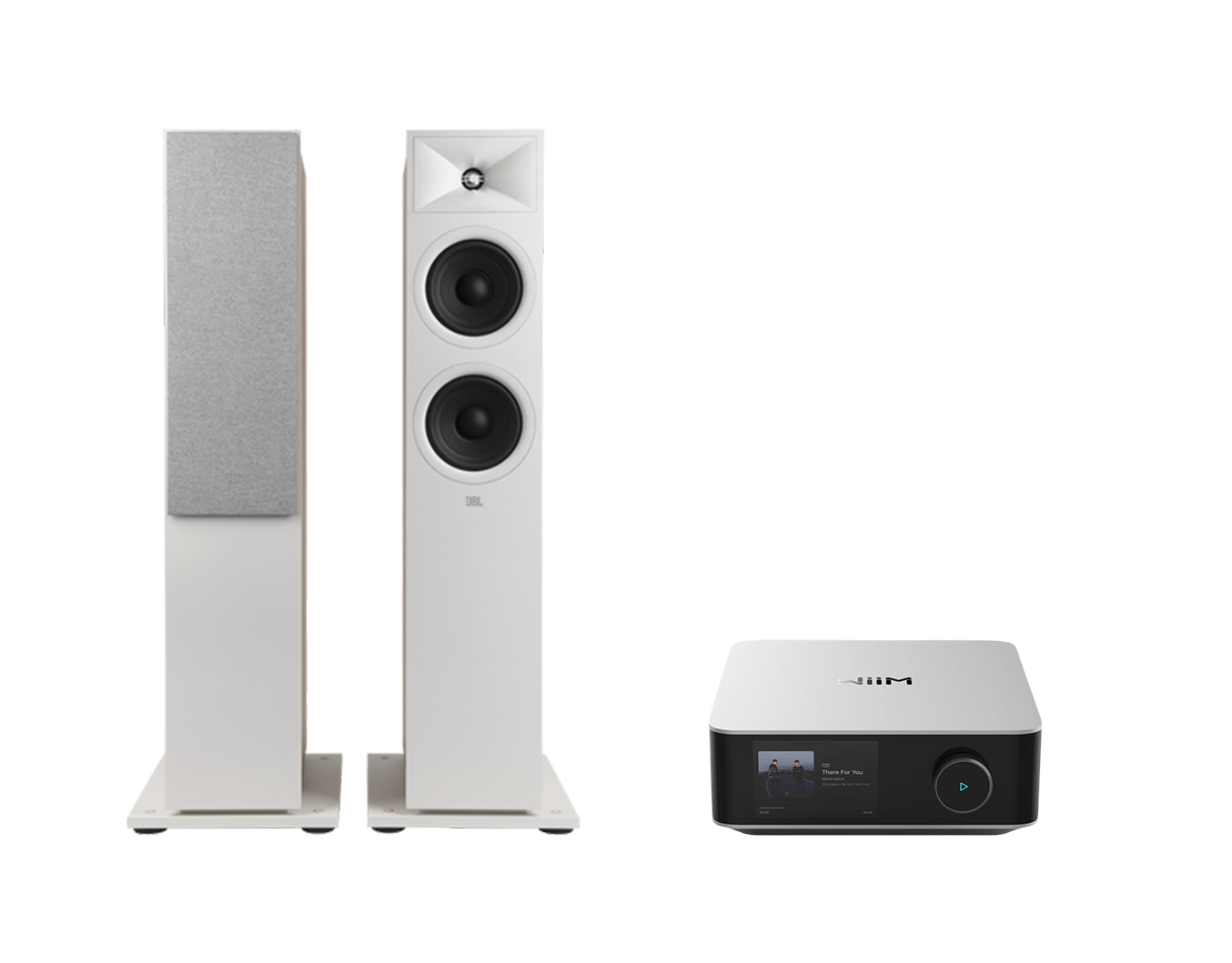 WiiM AMP Ultra Network Stereo Amplifier + JBL Stage 260F Floor Standing Speakers Package and 5 metres Classic 79 Strand