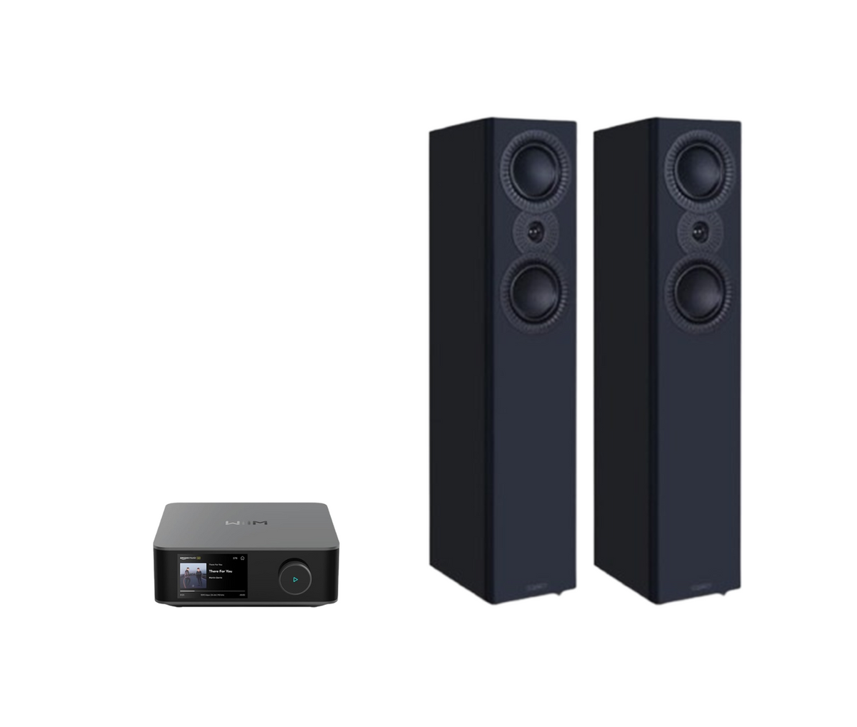 WiiM AMP Ultra Network Stereo Amplifier + Mission LX-4 MKII Floor Standing Speakers Package and 5 metres Classic 79 Strand
