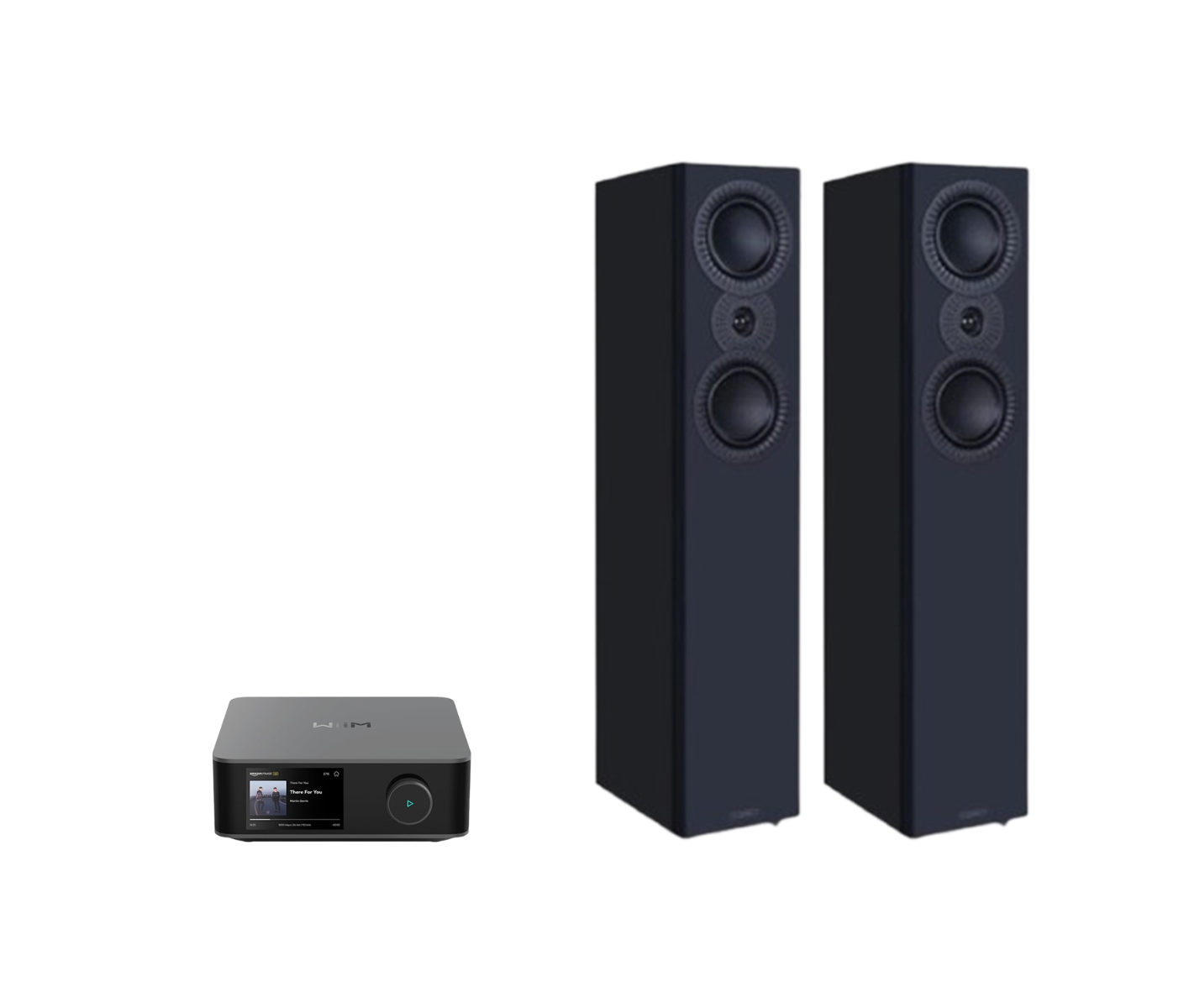 WiiM AMP Ultra Network Stereo Amplifier + Mission LX-4 MKII Floor Standing Speakers Package and 5 metres Classic 79 Strand