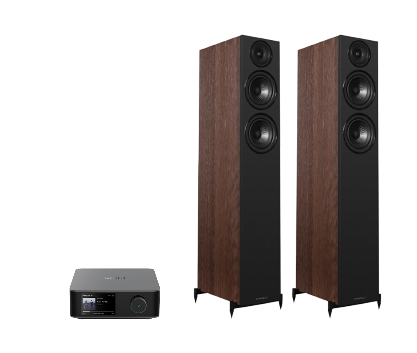 WiiM AMP Ultra Network Stereo Amplifier + Wharfedale Diamond 12.4i Floor Standing Speakers Package and 5 metres Classic 79 Strand