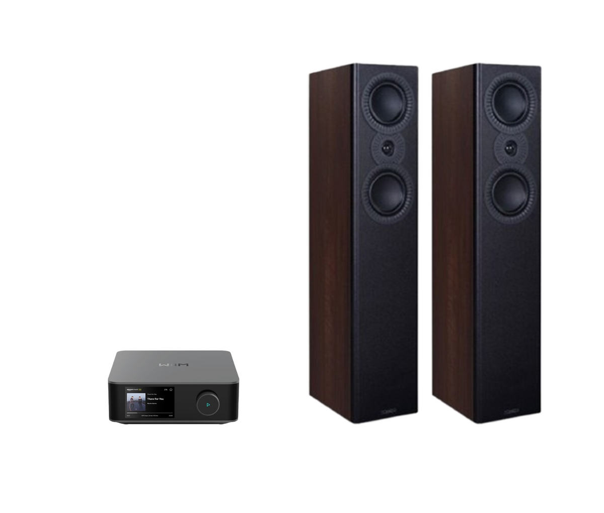 WiiM AMP Ultra Network Stereo Amplifier + Mission LX-5 MKII Floor Standing Speakers Package and 5 metres Classic 79 Strand