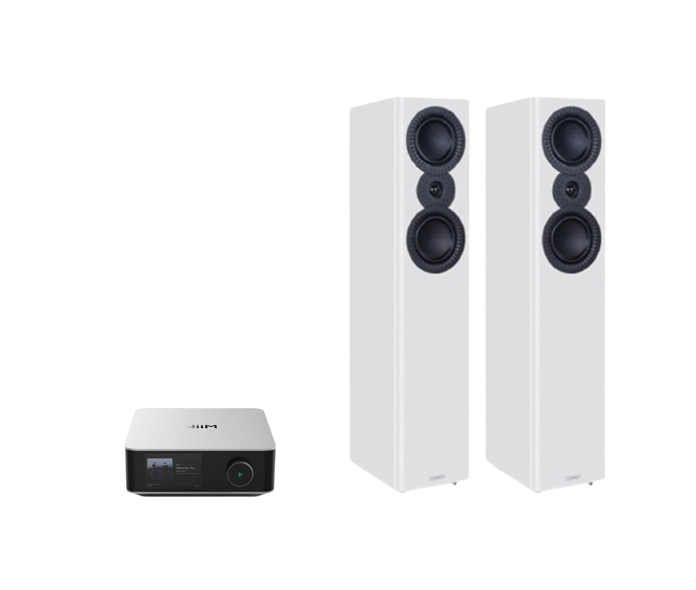 WiiM AMP Ultra Network Stereo Amplifier + Mission LX-4 MKII Floor Standing Speakers Package and 5 metres Classic 79 Strand