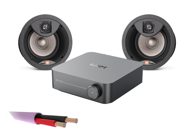WiiM AMP + 2 x JBL Studio 2 6IC – 2 Way 6.5" Premium In Ceiling Speakers