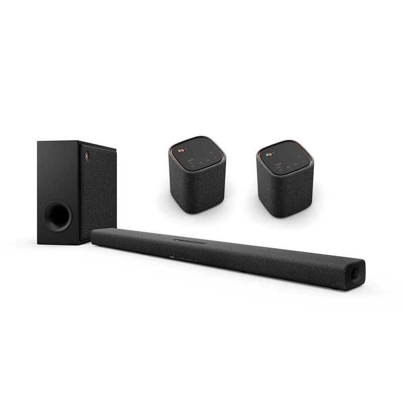 Yamaha Yamaha TRUE X BAR 50 SR-X50A Soundbar, Subwoofer with WS-X1A Wireless Surround Speakers (Bundle) – Carbon Grey